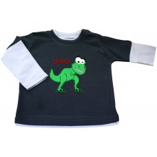 Boys / Baby’s Personalised Dinosaur T-Rex Long Sleeved Top